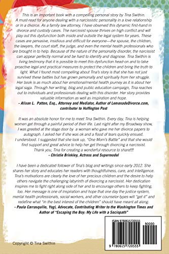 Divorcing a Narcissist: One Mom's Battle — back cover