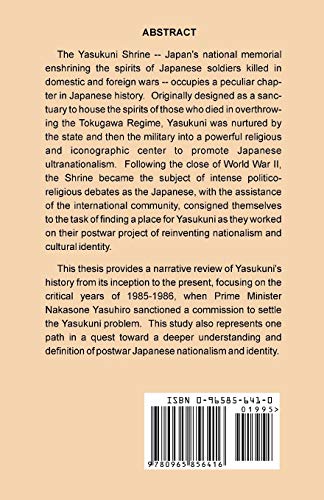 Yasukuni Shrine and the Constraints on the Discourses of Nationalism in Twentieth-Century Japan