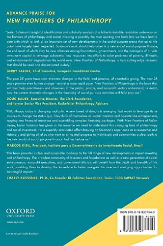 New Frontiers of Philanthropy: A Guide to the New Tools and New Actors that Are Reshaping Global Philanthropy and Social Investing