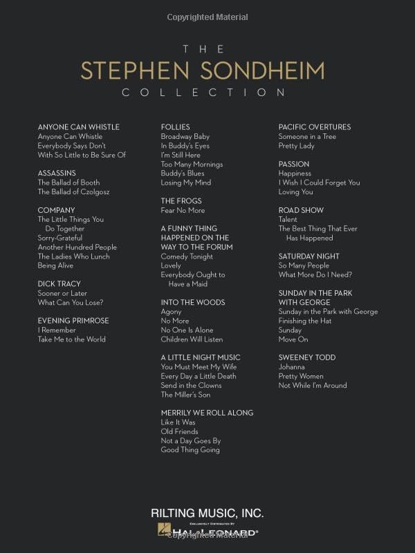 The Stephen Sondheim Collection: 52 Songs from 17 Shows and Films