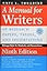 A Manual for Writers of Research Papers, Theses, and Dissertations, Ninth Edition: Chicago Style for Students and Researchers (Chicago Guides to Writing, Editing, and Publishing)