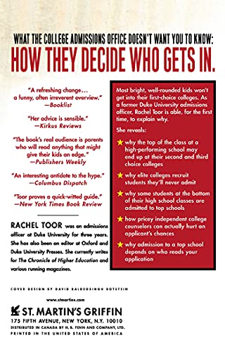 Admissions Confidential: An Insider's Account of the Elite College Selection Process