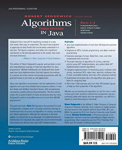 Algorithms in Java, Parts 1-4