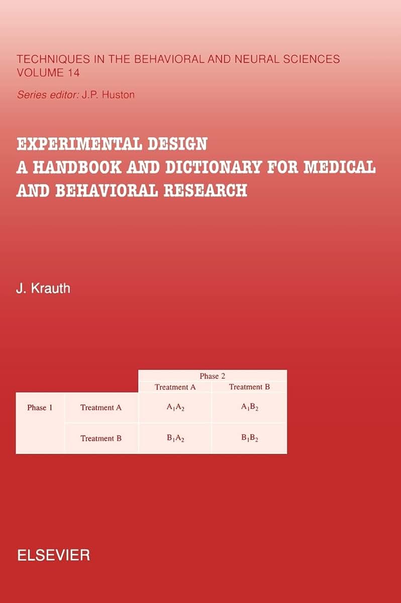 Experimental Design: A Handbook and Dictionary for Medical and Behavioral Research (Volume 14) (Techniques in the Behavioral and Neural Sciences, Volume 14)