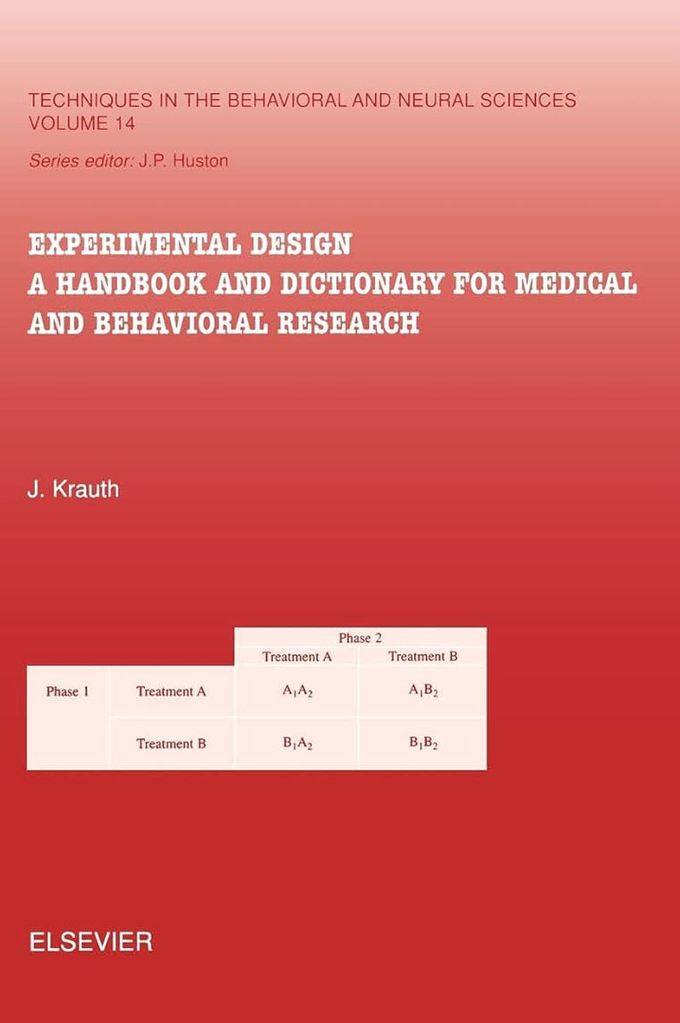 Experimental Design: A Handbook and Dictionary for Medical and Behavioral Research (Volume 14) (Techniques in the Behavioral and Neural Sciences, Volume 14)