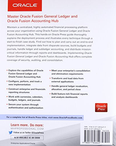 Implementing Oracle Fusion General Ledger and Oracle Fusion Accounting Hub (Oracle Press)
