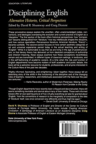 Disciplining English: Alternative Histories, Critical Perspectives