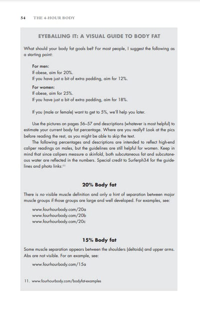 The 4-Hour Body: An Uncommon Guide to Rapid Fat-loss, Incredible Sex and Becoming Superhuman