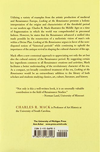 Looking at the Renaissance: Essays toward a Contextual Appreciation — back cover
