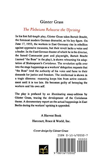 The Plebeians Rehearse The Uprising: A German Tragedy (Harvest Book)