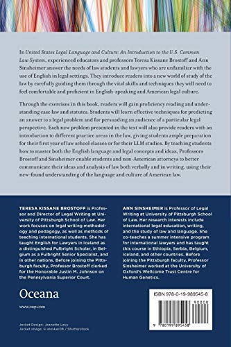 United States Legal Language and Culture: An Introduction to the U.S. Common Law System