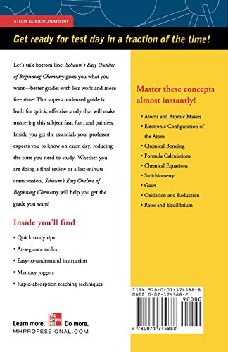 Schaum's Easy Outline of Beginning Chemistry, Second Edition (Schaum's Easy Outline Beginning Chemistry)