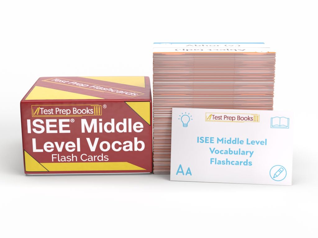ISEE Middle Level Vocabulary Study Cards: ISEE Middle Level Vocabulary Test Prep and Practice [Full Color Cards]