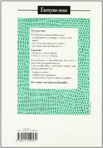 350 Exercices De Grammaire Niveau Debutant (French Edition)