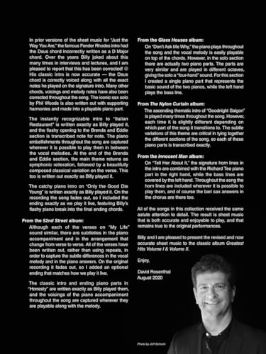 Billy Joel - Greatest Hits Volume I and II Piano/Vocal/Guitar Songbook  26 Classic Pop Rock Songs Transcribed by David Rosenthal  Sheet Music Collection for Piano Players, Singers, and Guitarists