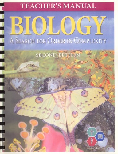 Biology 2E Teachers Manual *OP: Search For Order In Complexity