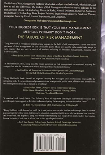 The Failure of Risk Management: Why Its Broken and How to Fix It