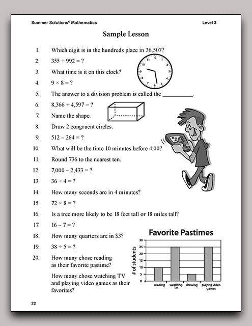 Summer Solutions Math Workbook (Level 3)