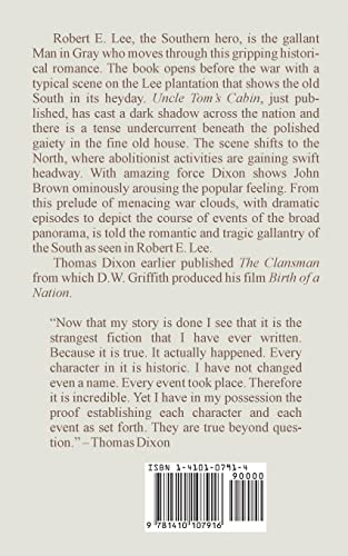 The Man in Gray: A Novel of Robert E. Lee — back cover