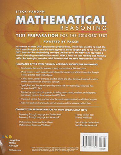 Steck-Vaughn Mathematical Reasoning Test Preparation for the 2014 GED Test