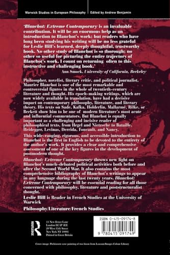 Blanchot: Extreme Contemporary (Warwick Studies in European Philosophy)