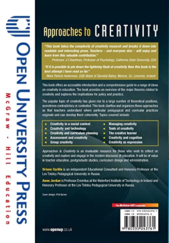 Approaches To Creativity: A Guide For Teachers — back cover