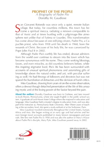 Prophet of the People: A Biography of Padre Pio