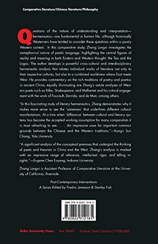 The Tao and the Logos: Literary Hermeneutics, East and West (Post-Contemporary Interventions)