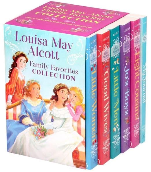 Louisa May Alcott Family Favorites Collection 6 Books Box Set (Eight Cousins, Good Wives, Little Men, Little Women, Jo's Boys & My Journal)