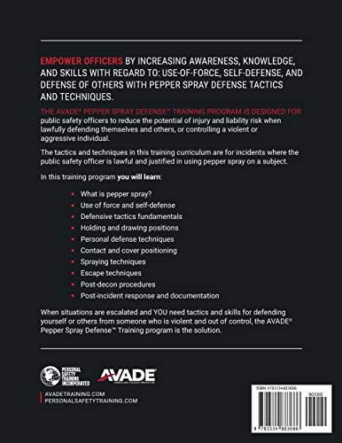 Pepper Spray Defense Training Program: Student Manual — back cover