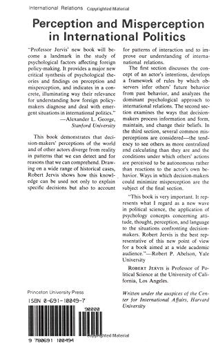 Perception and Misperception in International Politics (Center for International Affairs, Harvard University)