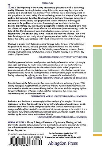 Exclusion and Embrace: A Theological Exploration of Identity