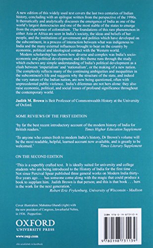 Modern India: The Origins of an Asian Democracy, 2nd Edition (The Short Oxford History of the Modern World)