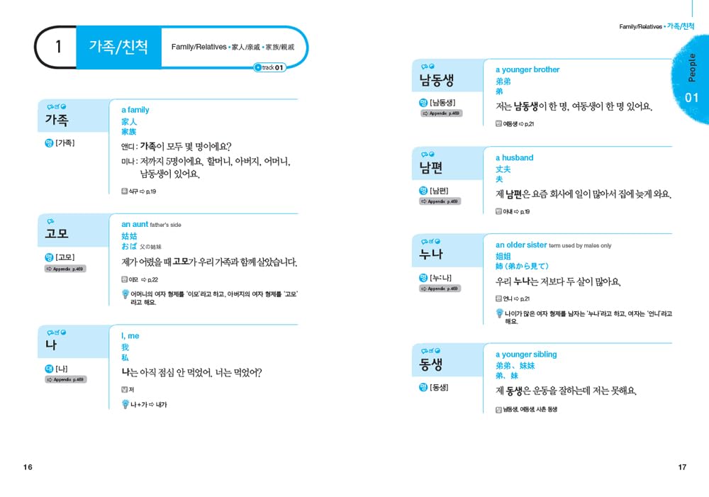 2000 Essential Korean Words for Beginners (Korean/English/Chinese/Japanese)