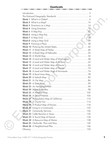 Evan-Moor Daily Geography Practice, Grade 2, Homeschooling and Classroom Resource Workbook, Reproducible Worksheets, Teaching Edition, Downloadable Maps, USA, World, Continents, Oceans, Countries