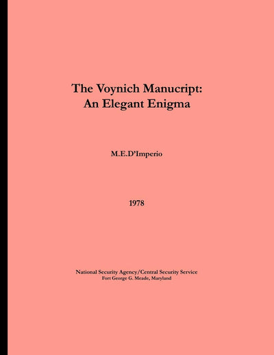 The Voynich Manuscript - An Elegant Enigma