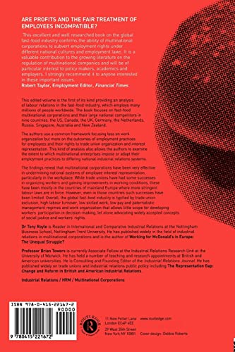 Labour Relations in the Global Fast-Food Industry