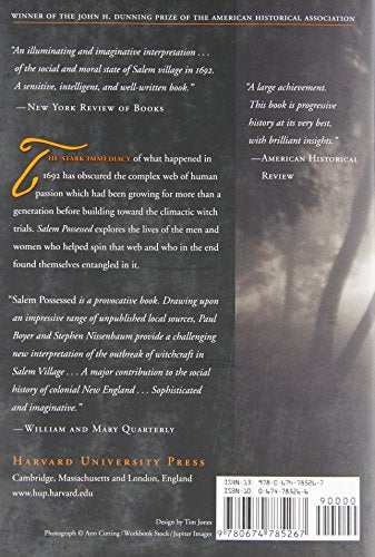 Salem Possessed: The Social Origins of Witchcraft