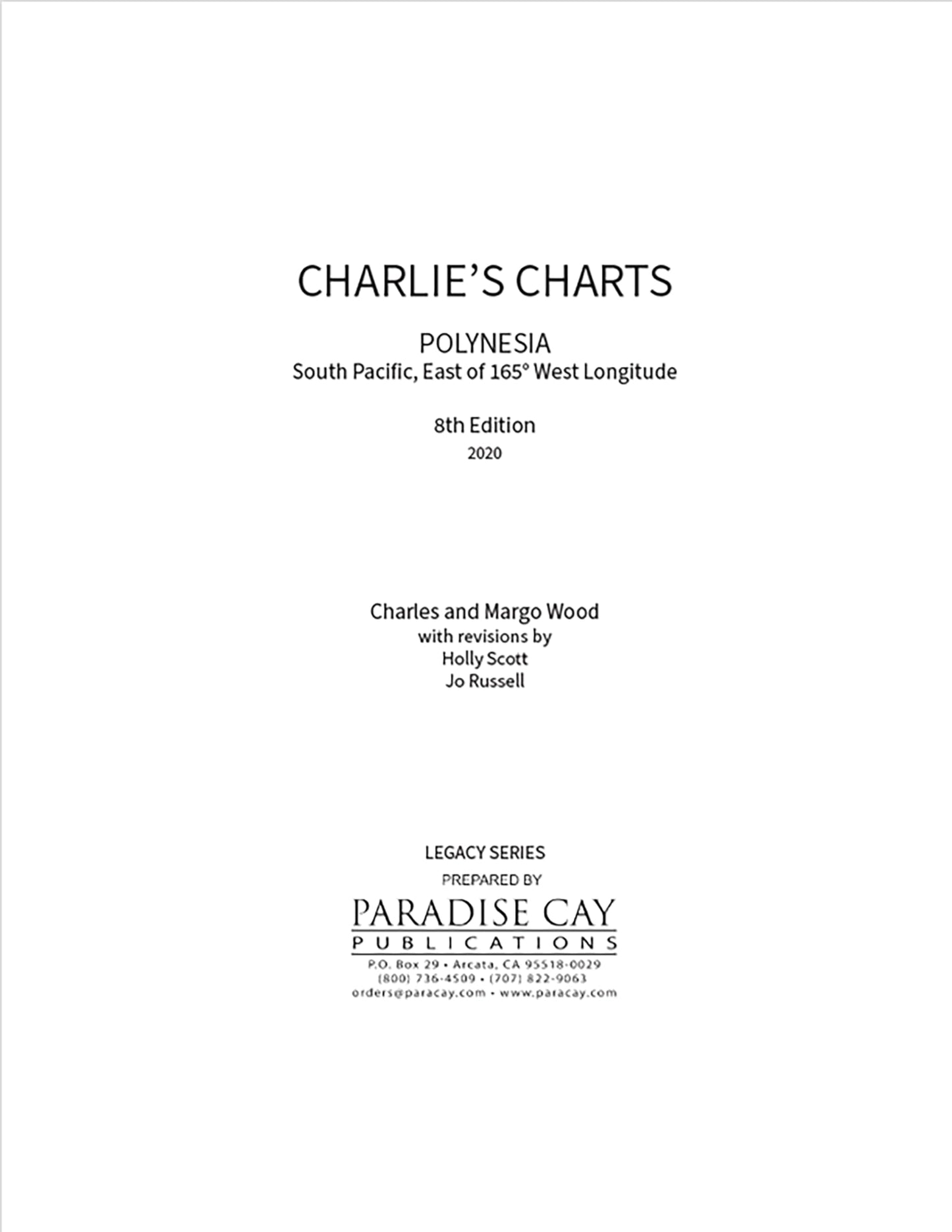 Charlie's Charts: POLYNESIA 8th Edition
