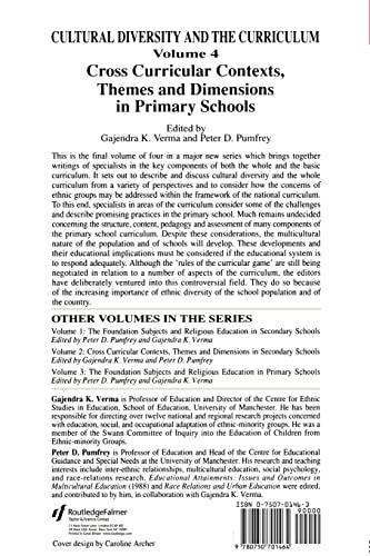 Cross Curricular Contexts, Themes And Dimensions In Primary Schools (Cultural Diversity and the Curriculum, 4)