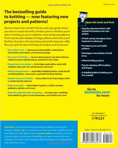 Knitting For Dummies by Allen