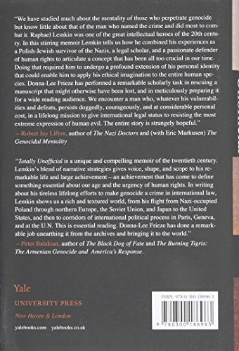 Totally Unofficial: The Autobiography of Raphael Lemkin