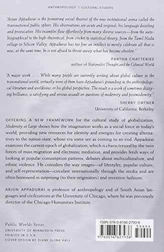 Modernity At Large: Cultural Dimensions of Globalization (Public Worlds, Vol. 1) — back cover