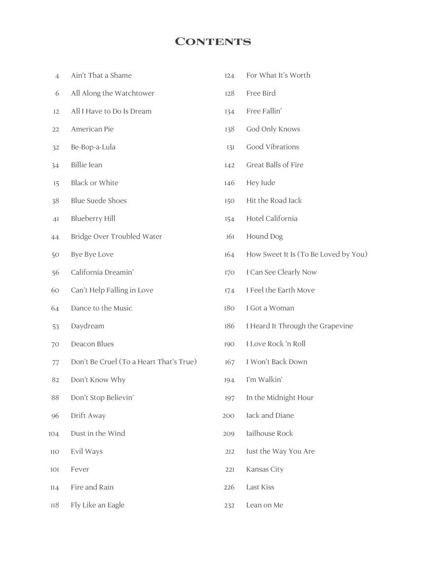 The Great American Songbook - Pop/Rock Era: Music and Lyrics for 100 Classic Songs - Vocal, Guitar, and Piano Sheet Music Book with Significant Songs - Piano and Guitar Sheet Music Book with Lyrics