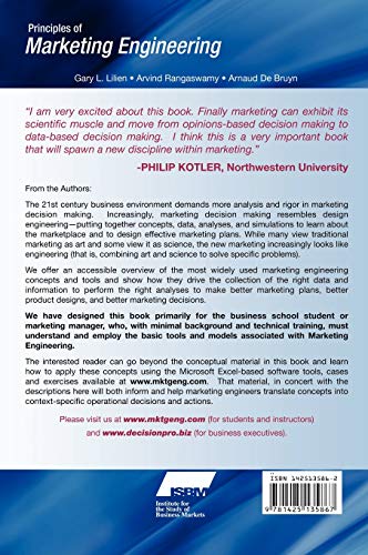 Principles of Marketing Engineering