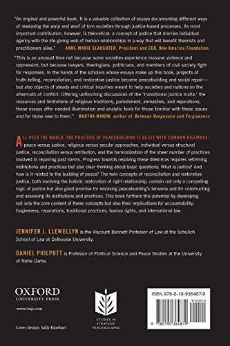 Restorative Justice, Reconciliation, and Peacebuilding (Studies in Strategic Peacebuilding)
