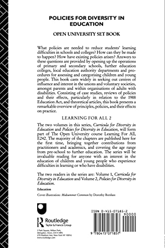 Policies for Diversity in Education (Learning for All, Vol 2)