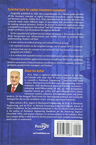 Project Economics and Decision Analysis: Determinisitic Models — back cover
