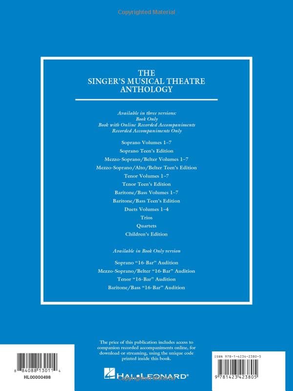 Singer's Musical Theatre Anthology - Volume 4: Mezzo-Soprano Book/Online Audio