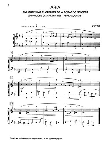 Bach -- Selections from Anna Magdalena's Notebook (Alfred Masterwork Edition) — back cover
